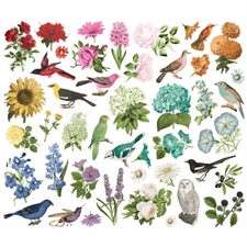 Simple Stories Simple Vintage Essentials COLOR Palette - Floral & Bird Bits